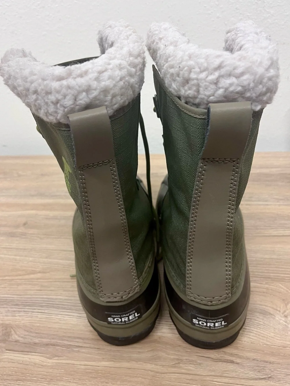 Sorel Green PAC Nylon Winter Boots Men’s Size 10.5